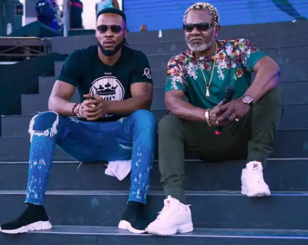 Flavour Pictured With Congolese Music Legend, Awilo Logomba